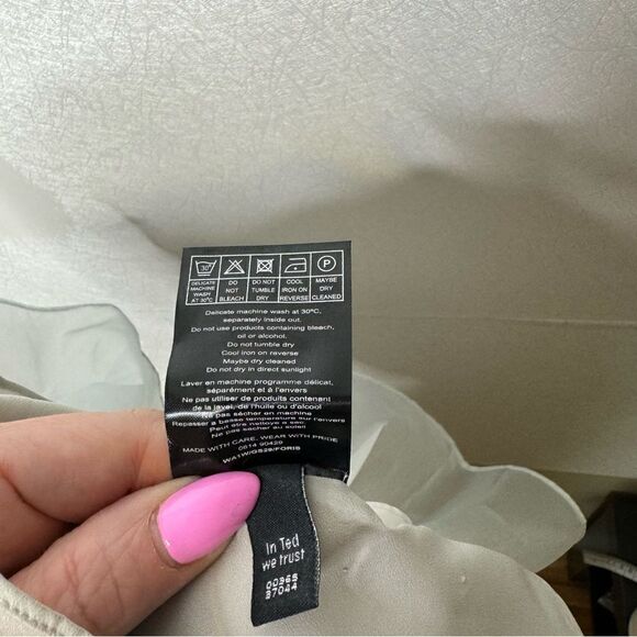 Ted Baker Layered Front Pleated Mini Skirt Zip Pockets 4 - Picture 5 of 6